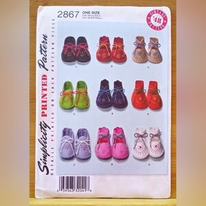 Simplicity 2867 Vintage '48 Pattern Variety of Baby Booties Shoes Sewing Pattern